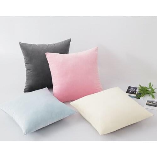 40x40cm Pillowcase Velvet Soft Solid Decorative Square Throw Pillow Covers Set Cushion Case For Sofa Bed Living Room Car