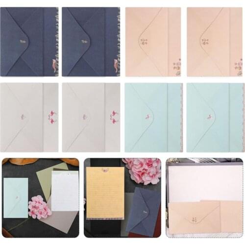 54pcs A5 Letter Writing Paper Stationery Lovely Letter Paper Envelope Set Aestheticism A5 Stationery Fresh Flower Envelope