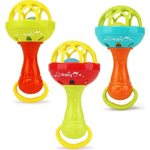Baby Rattle Teether Toy Shake Ball for Child 0-12 Education Mobile Cot Kids Soft Bed Bell Newborn Stroller Infant Weep Pacifier