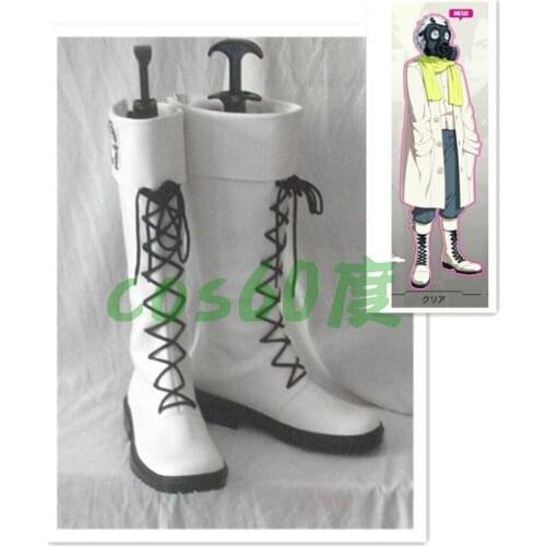 DRAMAtical Murder (DMMD) Clear White Cosplay Shoes Boots S008