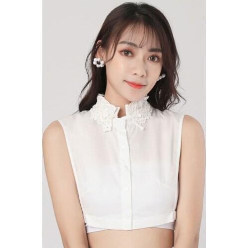 Linbaiway Women Stand Fake Collars Blouse Half Shirt Top Detachable Collar Femme Removable False Collars Neckwear Accessories