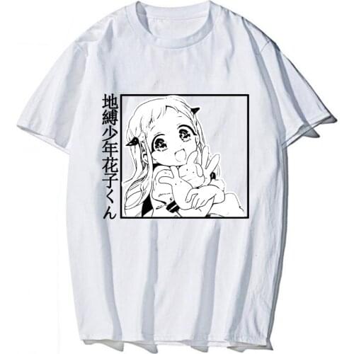 Fashion O-Neck Tops Casual Loose Anime Shirt Man and Woman White T-Shirt Toilet-Bound Hanako-kun