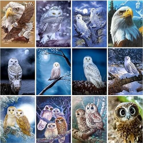 DIY Eagle 5D Diamond Painting Full Square Drill Diamond Embroidery Cross Stitch Mosaic Animal Rhinestones Wall Art Home Decor
