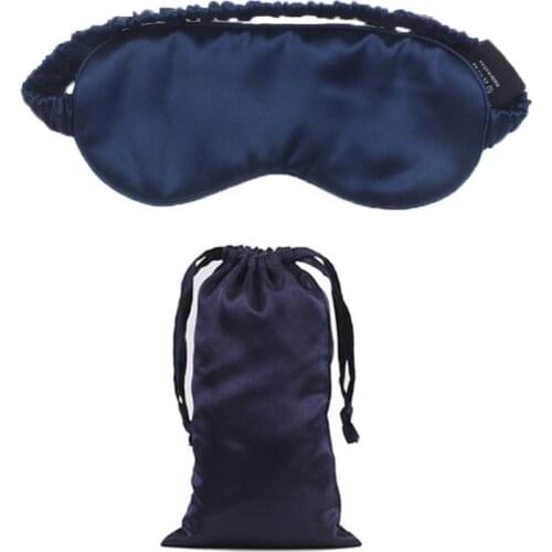 Real 100% Silk Eyemask Sleep Eye Cover Mask Shade Patch Comfortable Eyemask Blindfolds Women Men Travel With Storage Bag