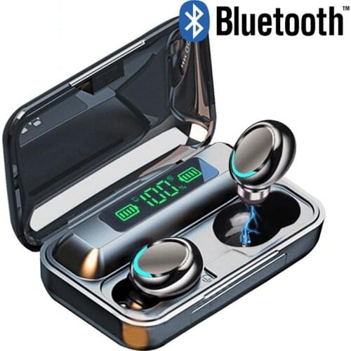 TWS Touch Wireless Bluetooth Earphone Double Earbuds Headset In-Ear Headphones 3500mah 9D Hifi Digital Display Breathing Light