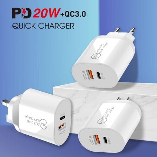 The new 20 w duplex USB charger PD QC3.0 fast charging the mobile phone