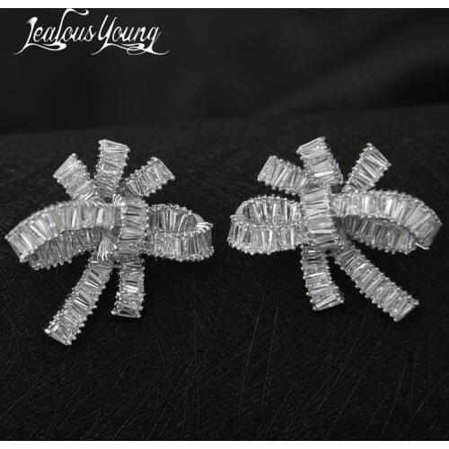 New Design Elegant & Charming Bow-knot Stud Earrings For Women Earrings High Quality AAA CZ Piercing Jewelry oorbellen AE147