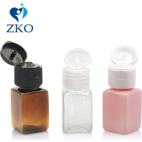 1pcs 10ml Plastic Flip Top Cap For Container Cosmetic Bottle Empty Multicolor Plastic Shampoo Mini Refillable Square Bottles