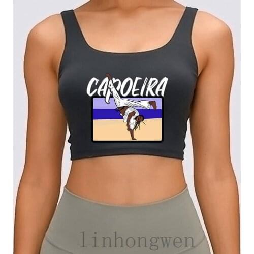 Capoeira Brazilian Dancer Sport Women Tank Top Standard Crew Neck Graphic Design Summer Style Humor Vintage Crop Top