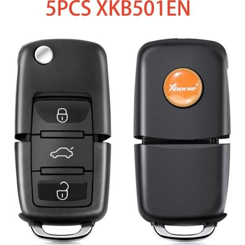 5pcs/lot Xhorse XKB501EN For VW Wire VVDI Key Universal Remote Key B5 Type Control 3 Buttons For VVDI2 Mini Remote Programmer
