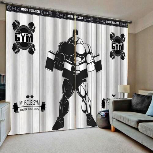 Custom curtains silmple curtains 3D Curtain Luxury Blackout Window Curtain Living Room sport curtains