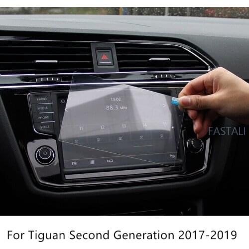 For Tiguan Second Generation 2017-2019 Screen Protective Film Car GPS Navigation Tempered Glass Screen Protector Car styling