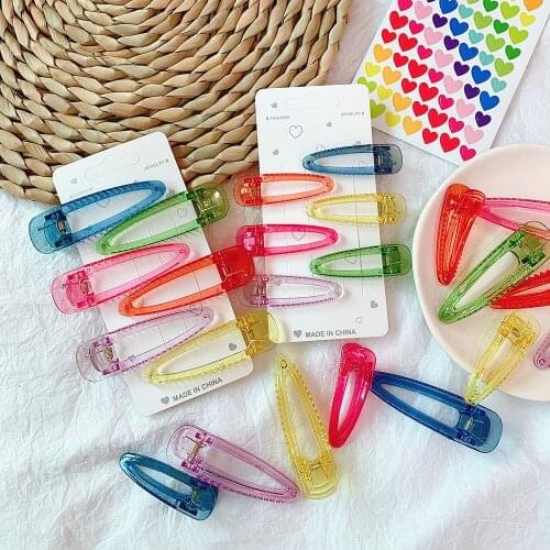 1pcs Jelly Color Duckbill Hair Clip Women Bright Fluorescent Hairpin Barrettes Girl Hair Accessories Transparent Korean Fashion