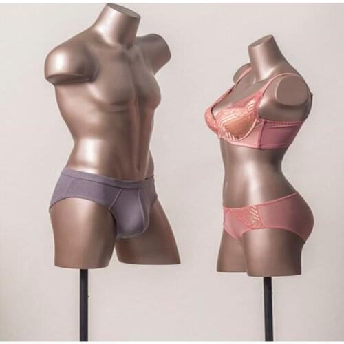 Gold Model props Female underwear mannequin doll dummy Wedding display props swimsuit gathered bra half body disk base 1PC D358