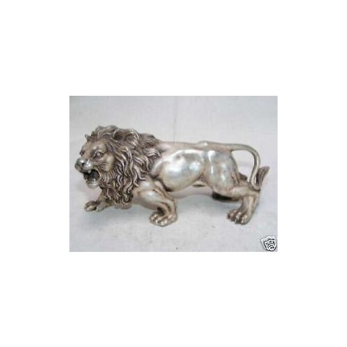 14cm rare luck tibetan silver Exquisite Collectibles lion statue crafts copper tools wedding Decoration Brass BRASS