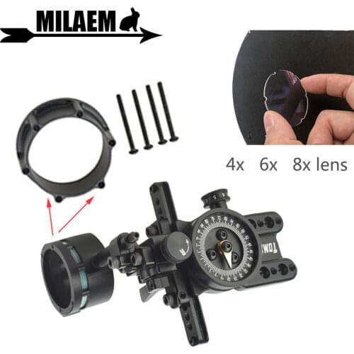 1pc Archery Compound Bow Sight Adapter Can Add Lens Aluminum Alloy Bow Sight Outdoor Sports Target Aiming Shooting Accessories