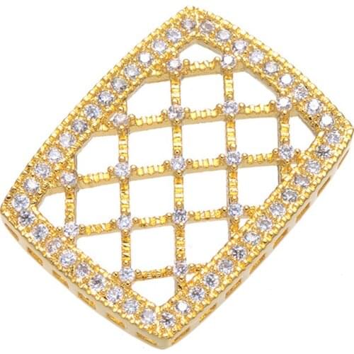 Fashion needlework jewelry accessories accessories DIY DIY handmade 26 * 19mm brass 3ACZ quality