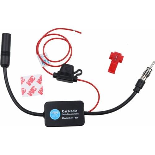 Vacusg 12V Car Radio Antenna FM/AM Radio Signal Amplifier Booster Car Antenna Aerials 80-108MHZ For Marine Boat Auto