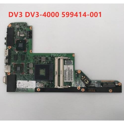Free shipping For pavilion DV3 DV3-4000 Laptop motherboard 599414-001 599414-601 6050A2314301-MB-A03 HM55 HD5430 working well