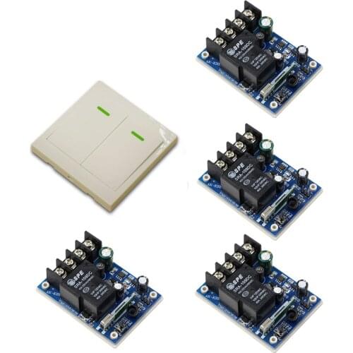 Wireless Remote Control Switch DC 12-48V Receiver Wall Panel Remote Transmitter Hall Bedroom Ceiling Lights Wall Lamps TX