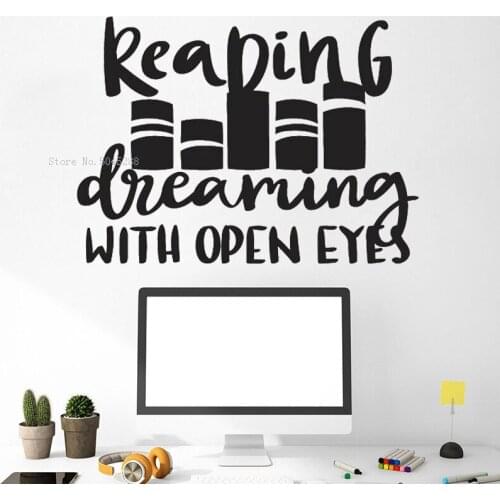 Reading Quote Vinyl Wall Decal Read Book Shop Library Decoration Art Stickers Murals School Classroom Nursery Y074