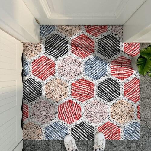 Environmentally Friendly Home Mats Carpet Nordic Entrance Door Mat Carpet Anti-slip Custom Pattern Can Be Cut Hallway Door Mats