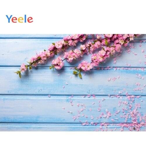 Yeele Wooden Board Planks Petal Fresh Flower Portrait Photography Backgrounds Customized Photographic Backdrops for Photo Studio