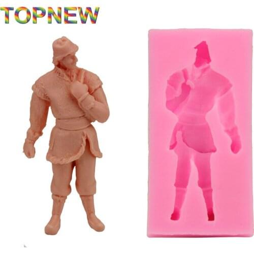 Warrior Molds Non-Stick Fondant Sugar Jelly Ice 3D Soap Silicone Moulds Cake Decorating Tools Kitchen Accessories SGS C1834