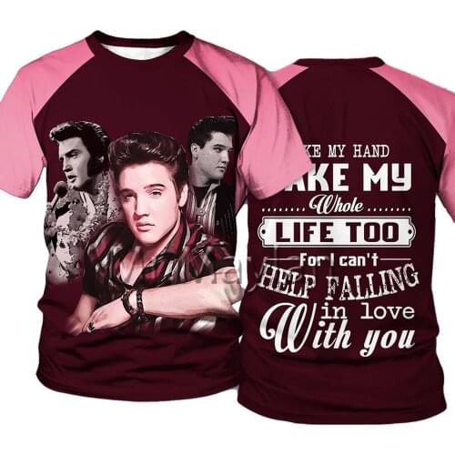 The King Elvis Presley 3D Printed Tee T shirt Men/women Rock Streetwear Tshirt Man Modis Clothes poleras hombre Hiphop Tops 6XL