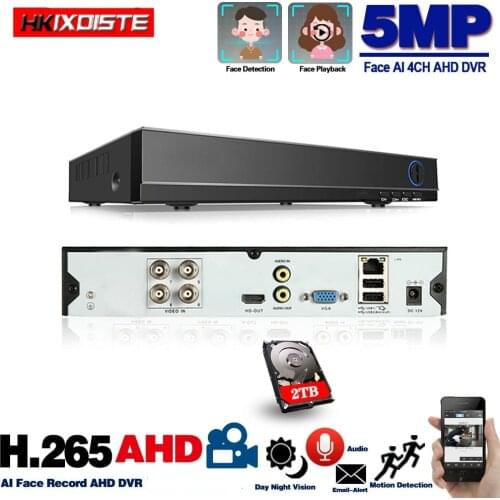 HD 4 Channel DVR Video Recorder H.265 5MP 4MP 1080P 4CH 5 in 1 Hybrid DVR With 3G Wifi function for CCTV XVi TVi CVI IP Camera