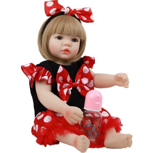 Hoomai Realistic Newborn Baby 18 '' Full Silicone Body Lifelike Bebe Reborn Dolls For Children Birthday Gift Toy