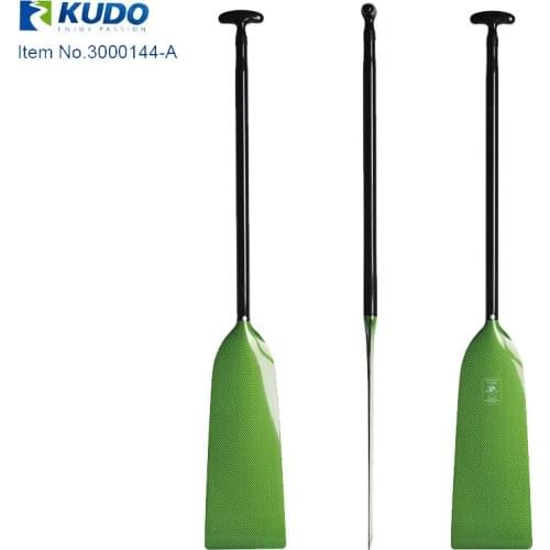 IDBF Approved 1-Piece Green Carbon Fiber Dragon Boat Paddle