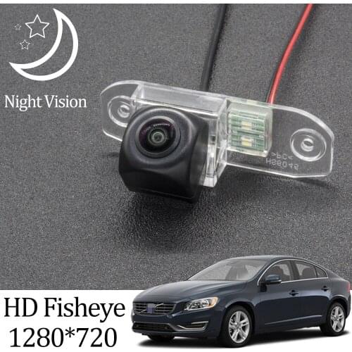 Owtosin HD 1280*720 Fisheye Rear View Camera For Volvo S60 2009 2010 2011 2012 2013 2014 2015 2016 2017 Car Parking Accessories