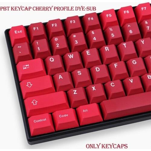 Red Series 129 Keys Keycaps DYE-SUB PBT Cherry Profile Keycap For MX Switch Mechanical Keyboard GMK JAMON Key Caps