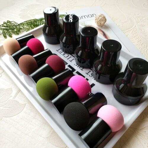 Air Cushion BB Cream Mushroom Head Puff Round Head Small Mushroom Puff With Handle Makeup Sponge Foundation
