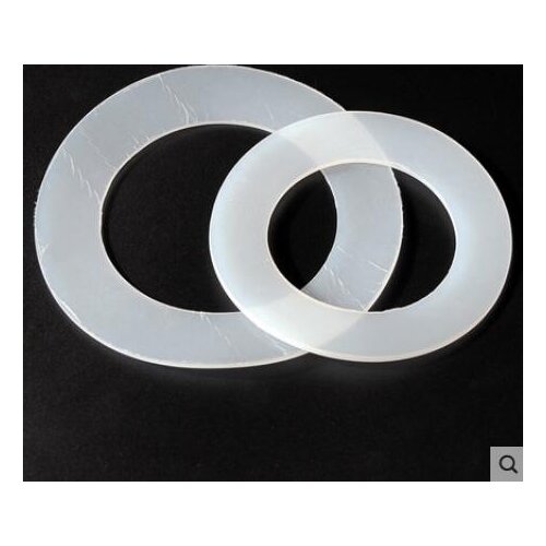 Inner diameter 22MM ，outer diameter 50mm, thickness 3MM High Quality milky white Silicone Rubber Sheet For heat Resist Cushion