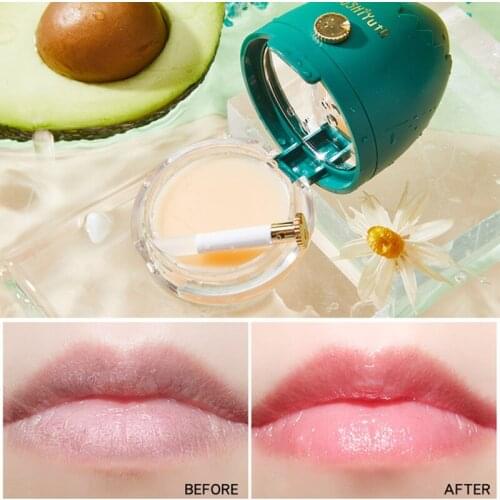 Avocado Jelly Lip Mask Natural Plant Moisturizing Lasting Lip Balm Clean Up Dead Skin&Fades Lip Lines Night Sleep Lips Skin Care
