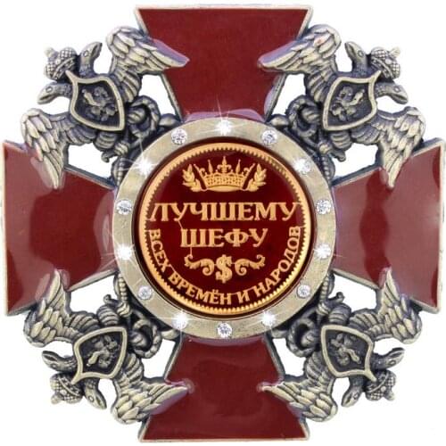 [Manager] medal Wholesale exquisite packaging.double-headed eagle medal.charm gifts.metal crafts badges.Black velvet box