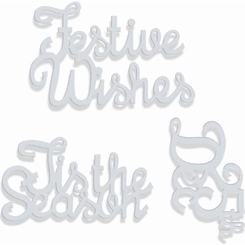 2020 New English Words Wishes Festive Season Metal Cutting Dies For Cut Paper Craft Making Greeting Card Scrapbooking NO Stamps