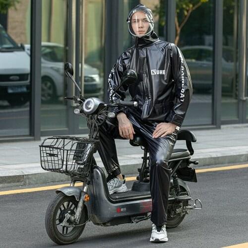 Fashion Mens Raincoats Waterproof Breathable Motorcycle Reflective Outdoor Raincoats Camping Hiking Capa De Chuva Travel DM50R