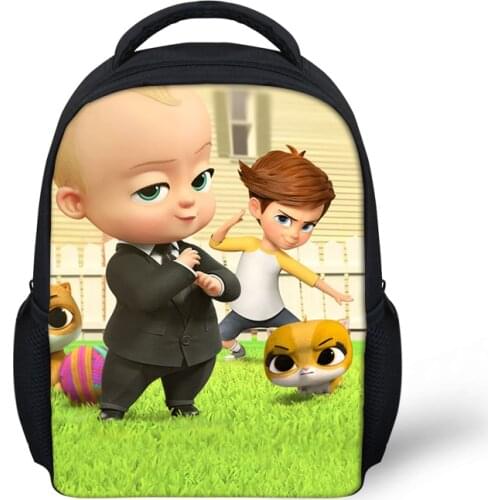 Fashion Cartoon Baby Printing School Bags For Boys Girls Children Backpack Kids Schoolbag Customize 12 Inch Bag Mochia Escolar