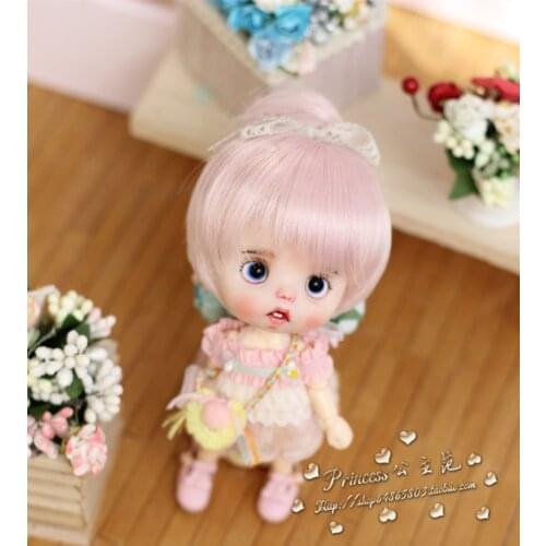 BJD doll wig suitable for 1/8 size OB11 fashion new MAO Shao Shao Shao Ultra adorable high temperature Silk Princess Ball head