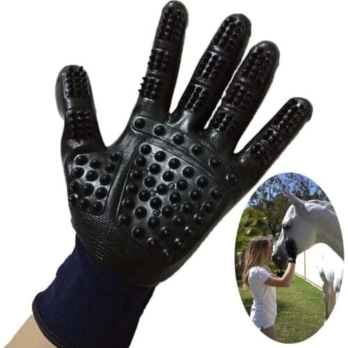 1 Pair Pet Grooming Gloves Dog Cat Hair Cleaning Brush Comb Rubber Five Fingers Deshedding Glove Pet Bathing Products