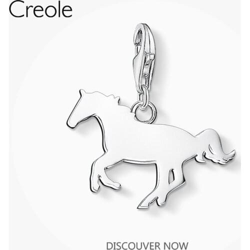 Running Horse Charm Pendant,2019 Winter Fashion Brand New Trendy Jewelry Trendy Real 925 Sterling Silver Gift for Women Men