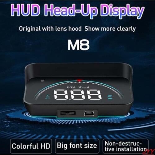 M8 Car HUD Head Up Display OBD2 II EUOBD Overspeed Warning System Projector