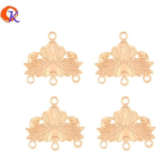 Cordial Design 50Pcs 18*21MM Jewelry Accessories/Earrings Connectors/Hand Made/Flower Shape/Copper/DIY Making/Earring Findings