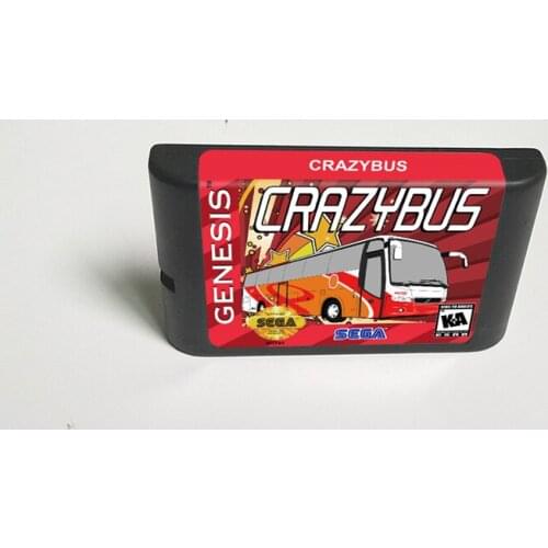 Crazy Bus - 16 Bit MD Game Card for Sega Megadrive Genesis Video Game Console Cartridge