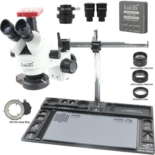 3.5X-90X 180X Simul Focal Trinocular Stereo Microscope 37MP 1080P USB HDMI Video Camera Big Workbench For PCB Soldering Reapir