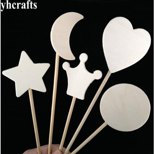15PCS/LOT.Paint unfinished wood magic stick Kindergarten art and crafts Early learning educational toys Creative fancy toys DIY