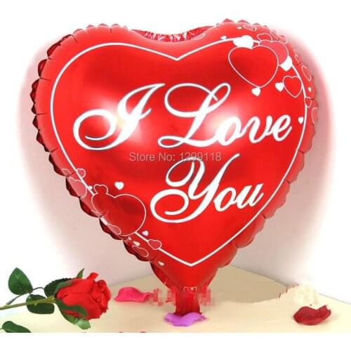 10pcs/lot Red heart Shaped Foil Balloons Birthday Wedding Valentines Party Decorations Globos Party Wedding Party Supplies